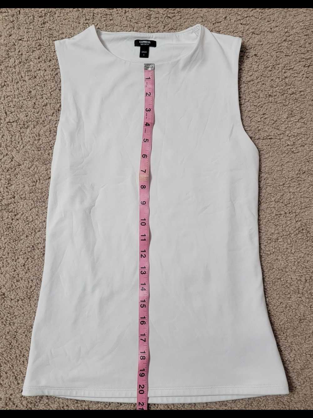Express White Sleeveless Shell Top - Picture 3 of 5